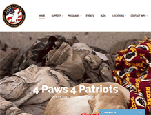 Tablet Screenshot of 4paws4patriots.org